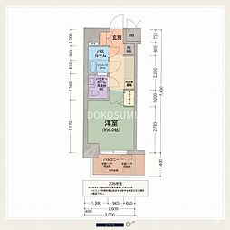 PRESSANCEEBIEJARDIN 1Kの間取図画像