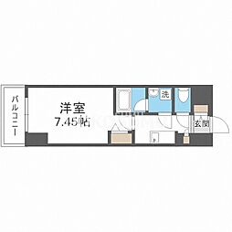 JMFレジデンス大阪福島 1Kの間取図画像