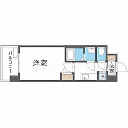 メインステージ大阪福島 1Kの間取図画像
