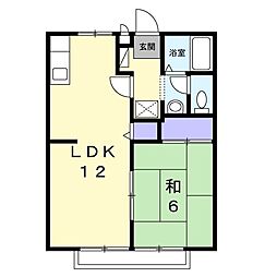 アコール・スワC 1LDKの間取図画像