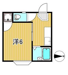 ハイツR&Y大みかA 1Kの間取図画像