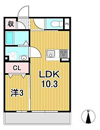 ミライナ 1LDKの間取図画像