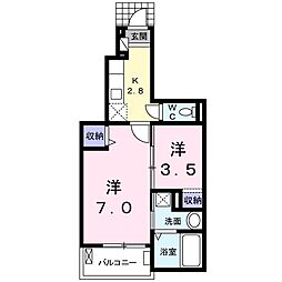 パティオスカイ8 1SKの間取図画像