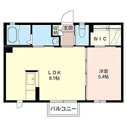 コンフォールアイ 1LDKの間取図画像