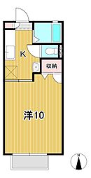ガーデンフラット・メヌエット2 1Kの間取図画像