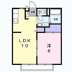 エンドウハイツA 1LDKの間取図画像