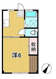 クランメール・多賀 1Kの間取図画像