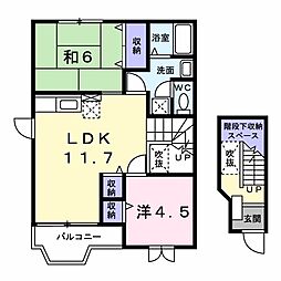CHERYUNAGO 2LDKの間取図画像