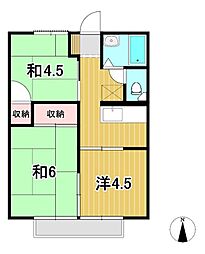 メゾン成和 3Kの間取図画像