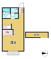 ラ・ダン・ドゥ・サジェッスB ワンルームの間取図画像