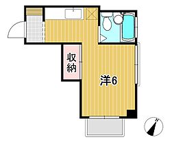 小川ビル 1Kの間取図画像