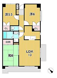 サンハイム千石 3LDKの間取図画像