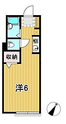 戸崎スチューデンツハウスC 1Kの間取図画像