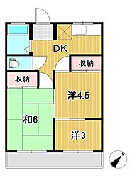 池の川マンション 3DKの間取図画像