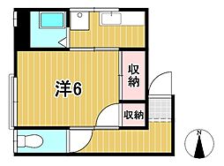 高橋アパート 1Kの間取図画像