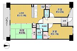 サンヴェール旭公園ガーデンプラザ 3LDKの間取図画像