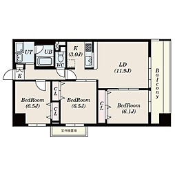 S-FORT亀戸 3LDKの間取図画像
