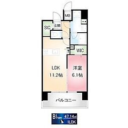 EARTHGRANDE泉 1LDKの間取図画像