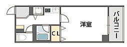 モンブラン 1Kの間取図画像