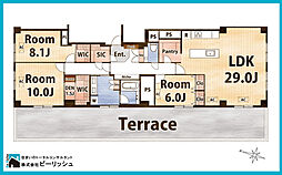高輪パーク・マンション 3SLDKの間取図画像