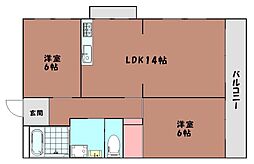 センチュリーハイツ和歌浦 2LDKの間取図画像