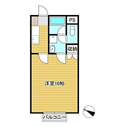 ルヴァンベール林田3 1Kの間取図画像