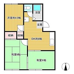 コーポ杉本 3DKの間取図画像