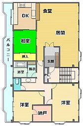 エレガンスハイツ赤坂 3SLDKの間取図画像