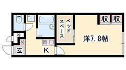 レオパレス北原 1Kの間取図画像