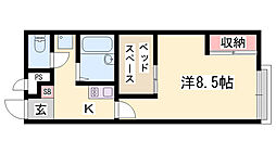 レオパレスエスペランサ 1Kの間取図画像