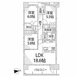 ワコーレ姫路オーナーズレジデンス 3LDKの間取図画像