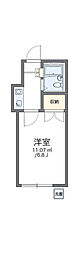 レオパレス姫路第1ミヤマ 1Kの間取図画像
