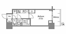 GENOVIA神戸湊川公園 1Kの間取図画像