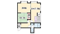 ハイツスガハラ 2DKの間取図画像