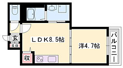 Habitasion京口 1LDKの間取図画像