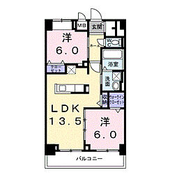 KUNIO 2LDKの間取図画像