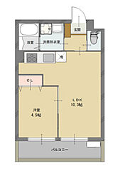 プレミール小野王子町 1LDKの間取図画像