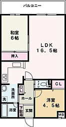 アルコラカーサ姫路土山 2LDKの間取図画像