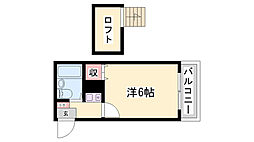 グリーンヒルズ広峰 ワンルームの間取図画像