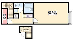 レオネクストマキ 1Kの間取図画像