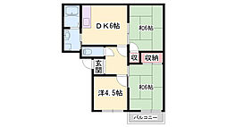 叶い坂2号 3DKの間取図画像