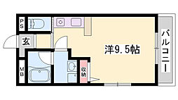 ソフィア21溝之口2 ワンルームの間取図画像