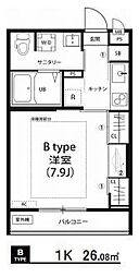 リブリ・オアシス湘南台 1Kの間取図画像