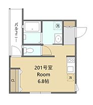 The　Kugenuma　Gate 201 ｜ 神奈川県藤沢市鵠沼海岸７丁目10-28（賃貸アパート1R・2階・24.59㎡） その2