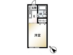 フレックス2 ワンルームの間取図画像