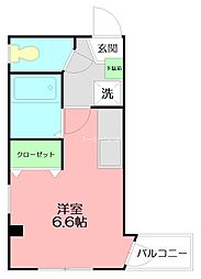 ビバーチェ湘南 ワンルームの間取図画像