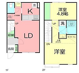 キャッツテイル アパートメント 2LDKの間取図画像