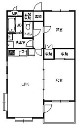 グランシルヴァ 2LDKの間取図画像