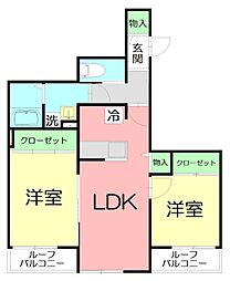 grandlief 2LDKの間取図画像
