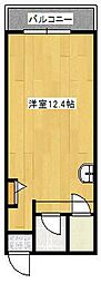 江ノ島シーサイドマンション ワンルームの間取図画像
